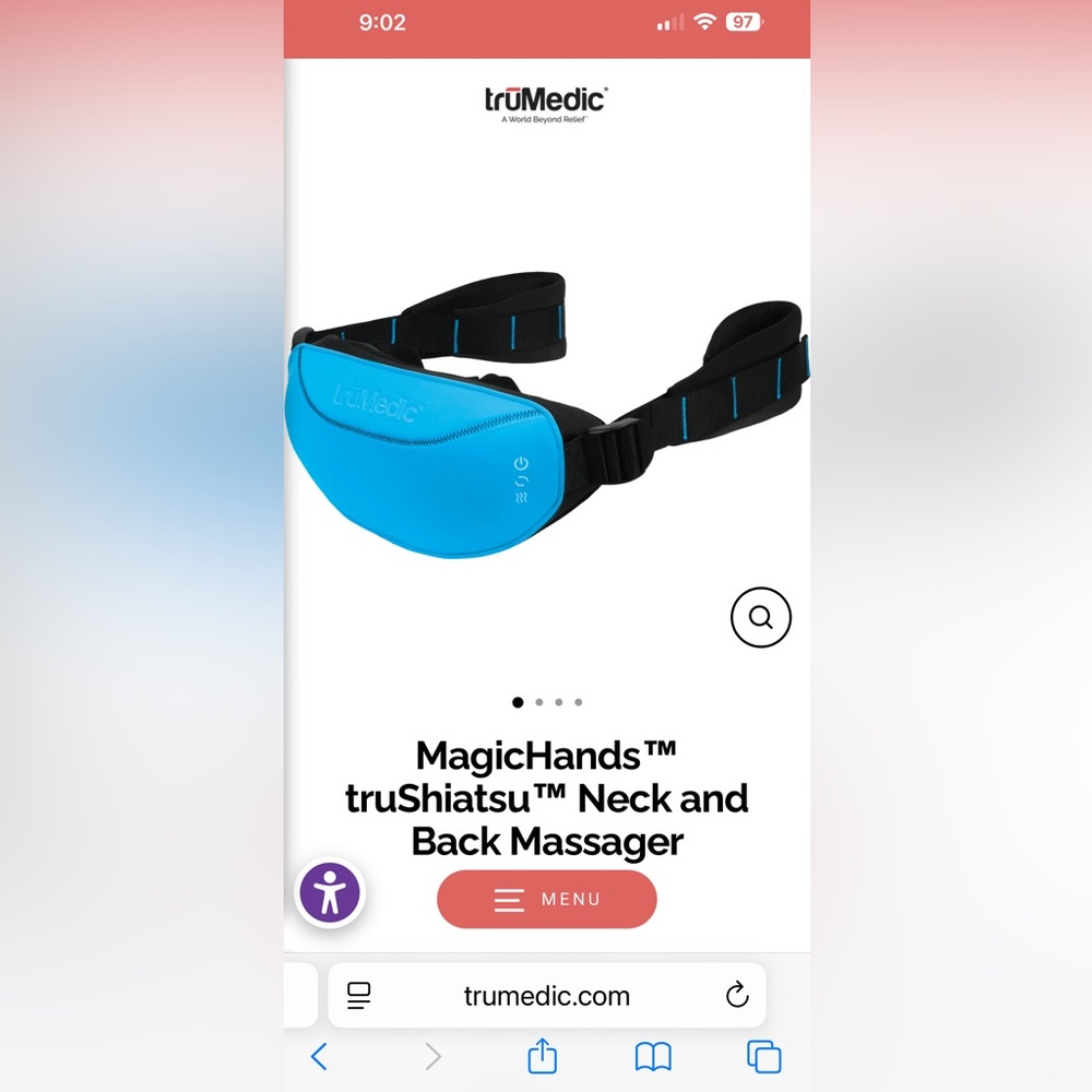 truMedic Blue Neck and Back Massager like new
